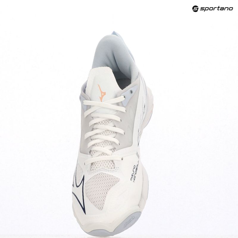 Încălțăminte de handbal pentru femei Mizuno Wave Mirage 5 white/navy peony/peach parfait 9