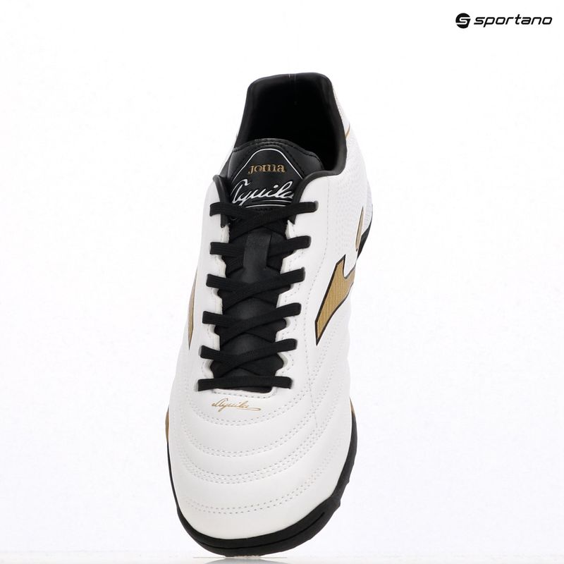 Încălțăminte de fotbal pentru bărbați Joma Aguila TF white/gold 9