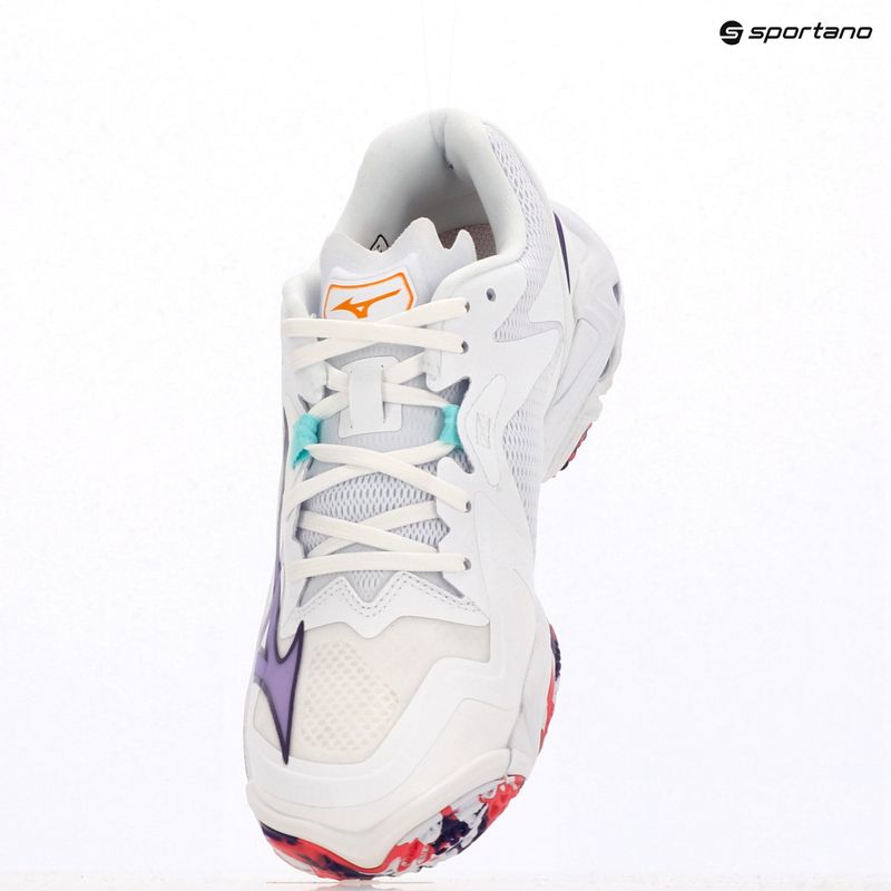 Pantofi de volei damă Mizuno Wave Lightning Z8 alb/violet indigo/camelliaros 18