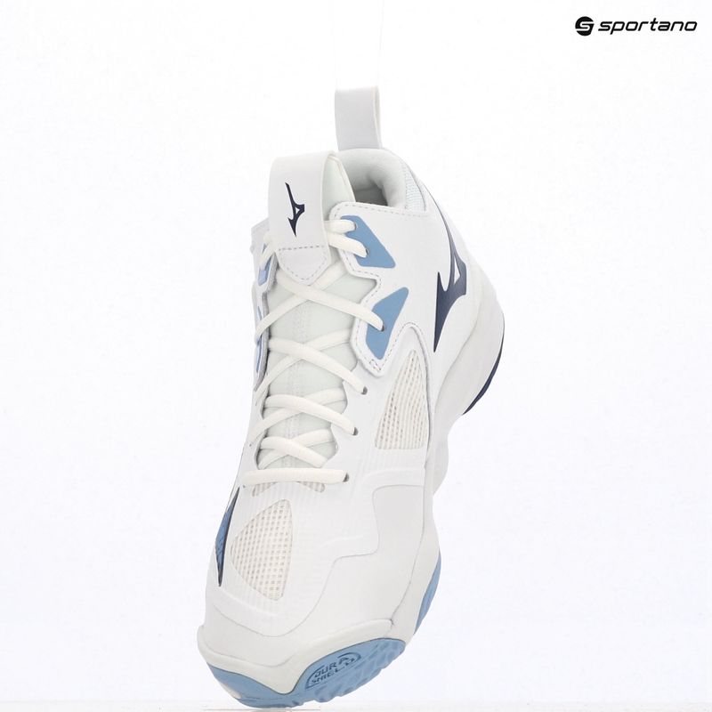 Pantofi de volei Mizuno Wave Momentum 3 Mid alb/albastru bellwether/albastru belair 9