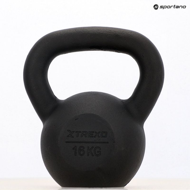 Kettelbell din Fontă TREXO 16kg negru 8