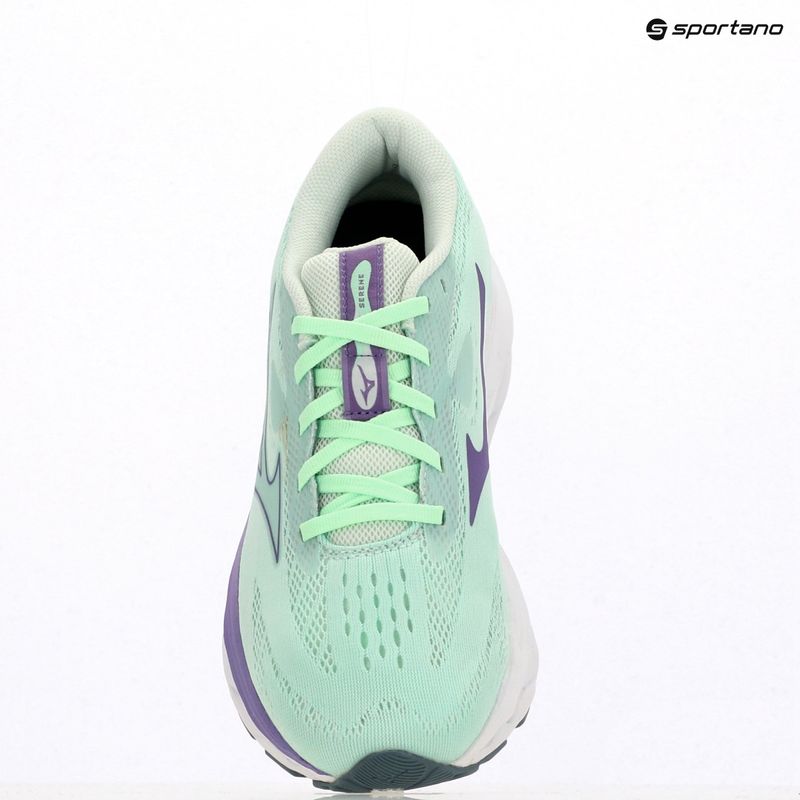 Încălțăminte de alergare pentru femei Mizuno Wave Serene neo mint/paisley purple/citadel 9