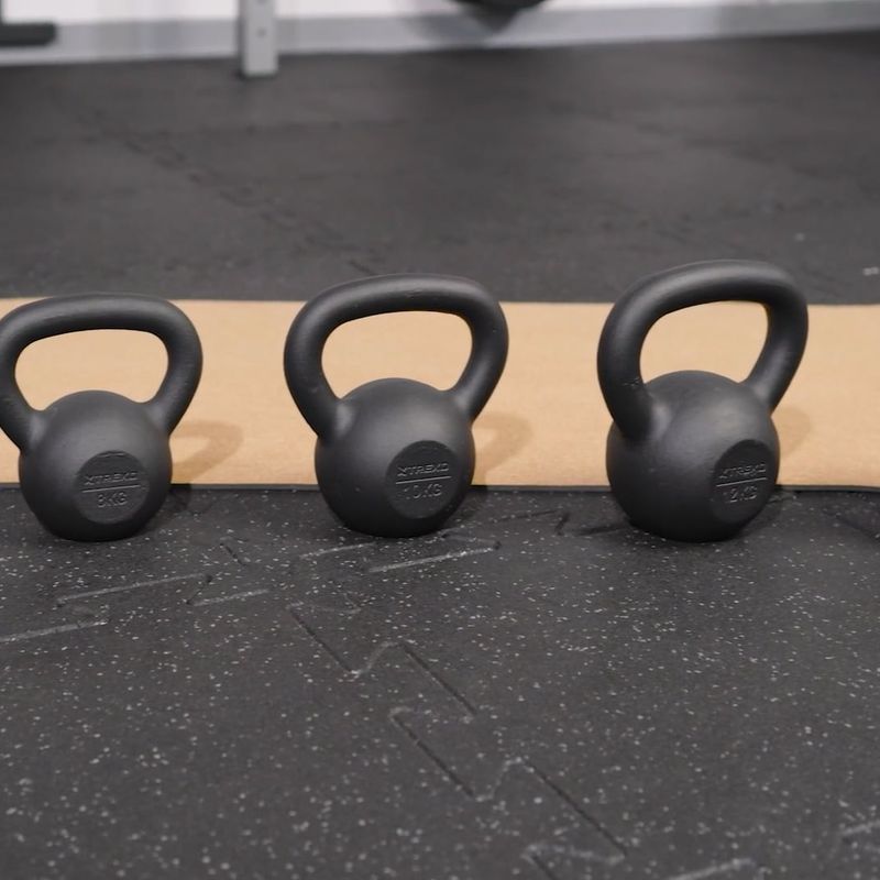 Kettelbell din Fontă TREXO 12kg negru 9