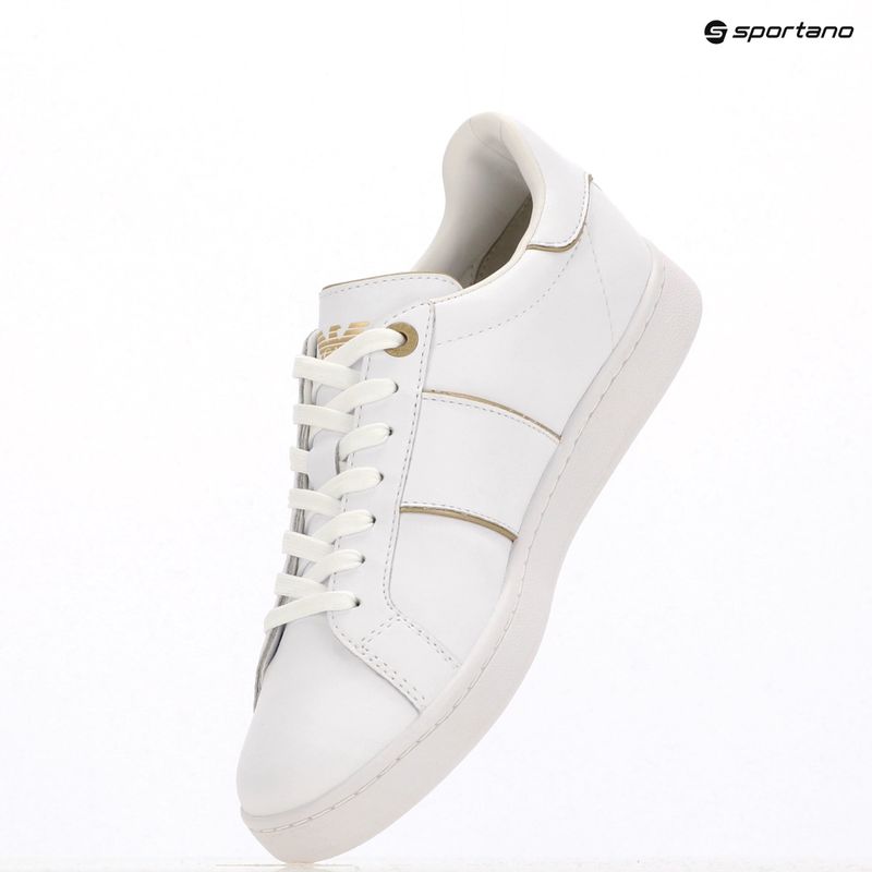 Încălțăminte EA7 Emporio Armani Classic Logo full wht/gold detail 12