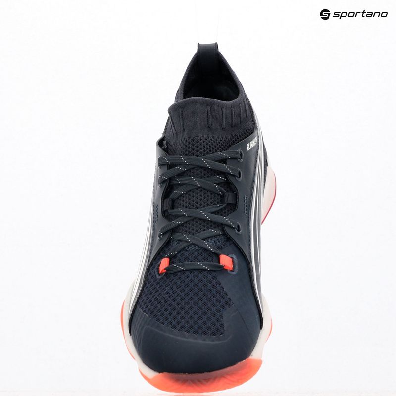 Încălțăminte de handbal pentru bărbați PUMA Eliminate Nitro SQD parisian night / puma white / glowing red 10