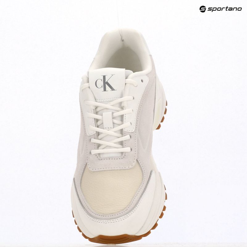 Încălțăminte pentru bărbați Calvin Klein YM0YM01289 Hike Runner HF Leather Mix bright white/creamy white/eggshell 9