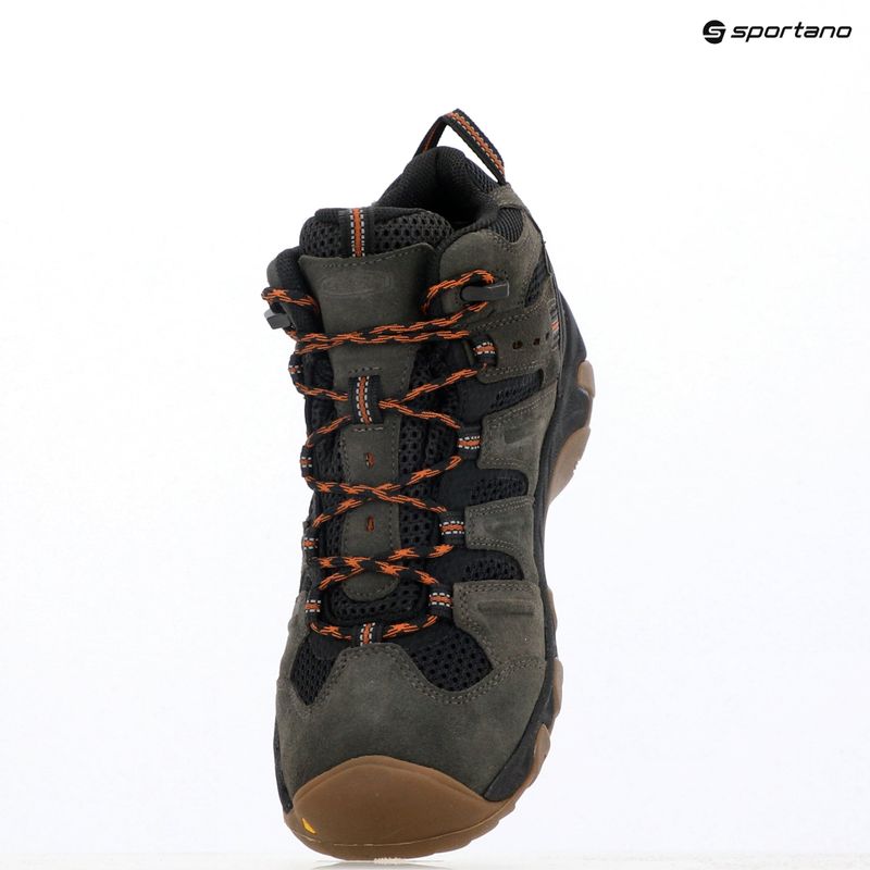 Încălțăminte de trekking pentru bărbați KEEN Headout Mid Waterproof black olive/fossil orange 9