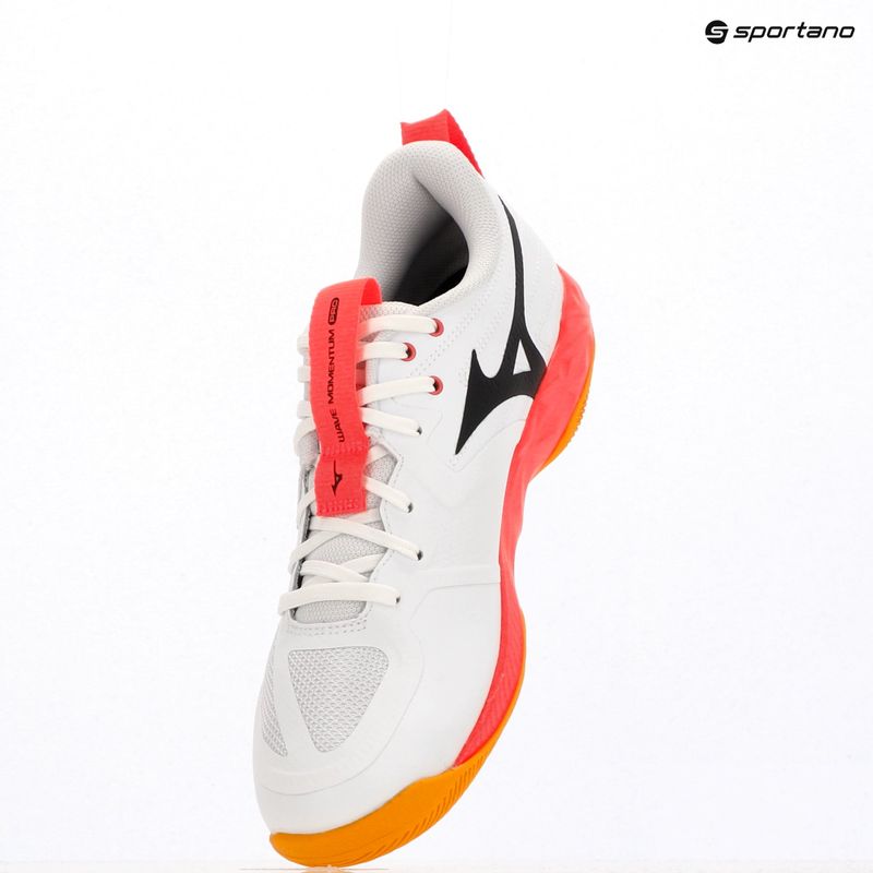Încălțăminte de volei Mizuno Wave Momentum Pro white/fiery coral 2/citrus 18