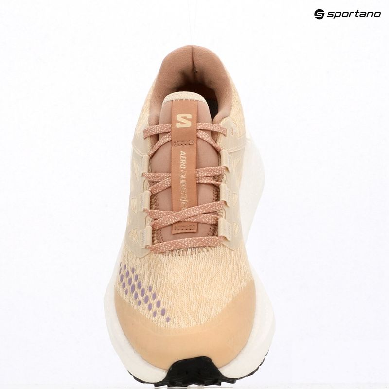 Încălțăminte de alergare pentru femei Salomon Aero Glide 3 Gravel shortbread/white/fushion coral 11