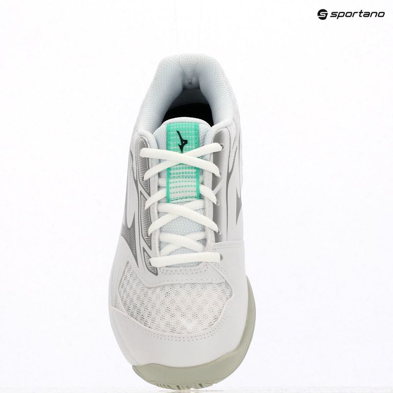 Încălțăminte de volei pentru copii Mizuno Cyclone Speed 5 white/black/frozen emerald 13
