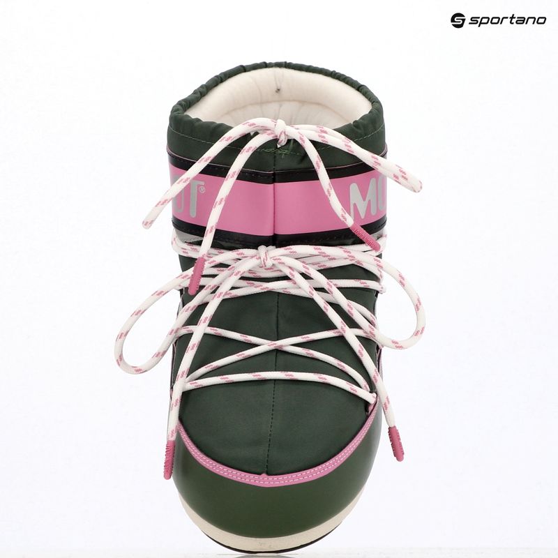 Ghete de zăpadă pentru femei  Moon Boot Icon Low Space Racing forest green/silver/pink 10