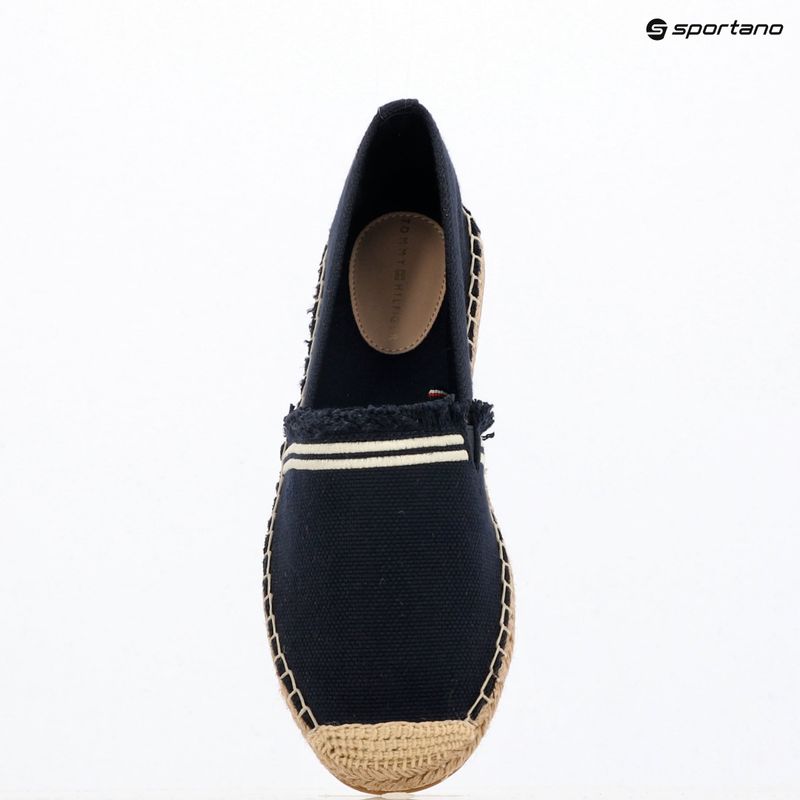 Espadrile pentru femei Tommy Hilfiger Fringe Canvas Closed space blue 9