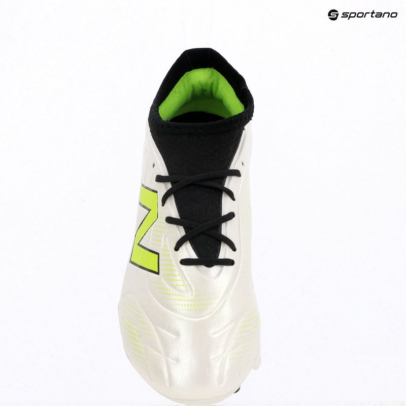 Ghete de fotbal pentru copii New Balance Tekela Team Low JR FG albe 15