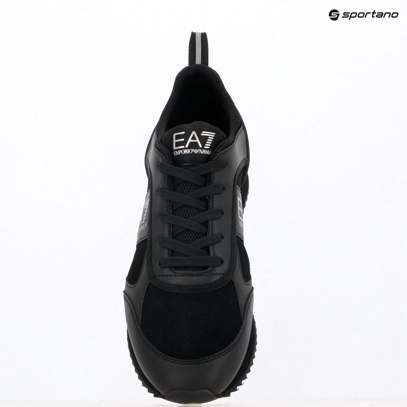 Încălțăminte EA7 Emporio Armani Black & White Suede triple black micropunch 11