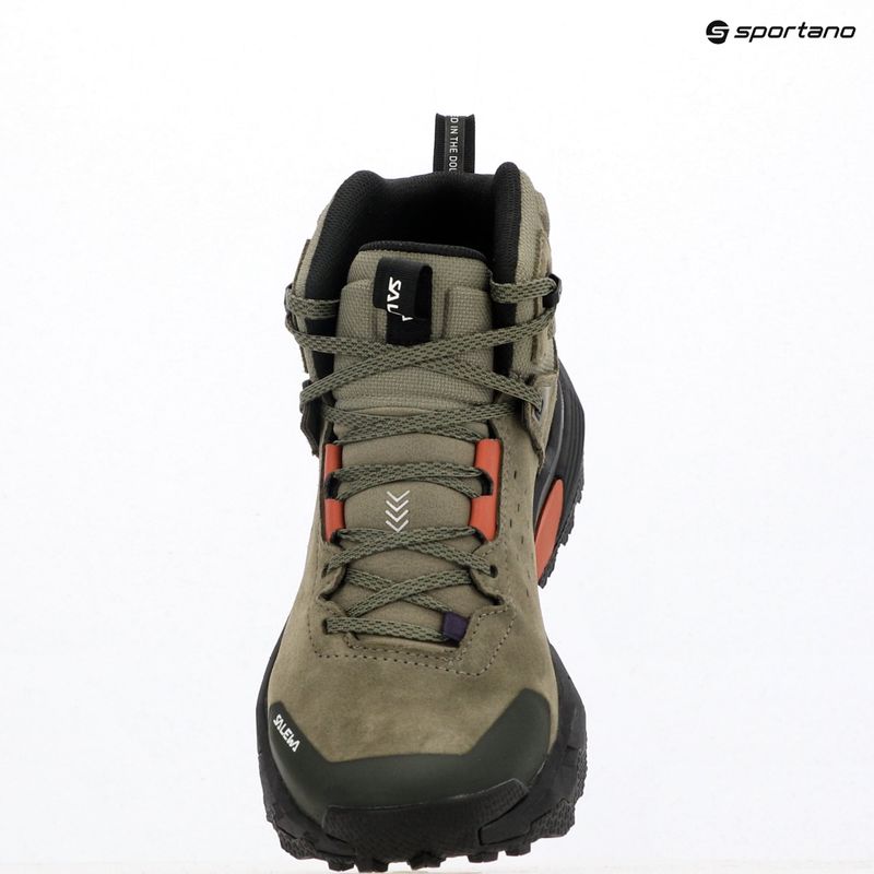 Încălțăminte de trekking pentru femei Salewa Pedroc 2 Leather Mid PTX faded green/dark olive 9