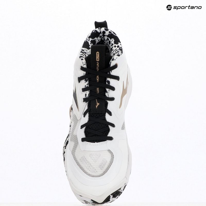 Încălțăminte de volei Mizuno Wave Momentum Elite Mid white/black/gold 15