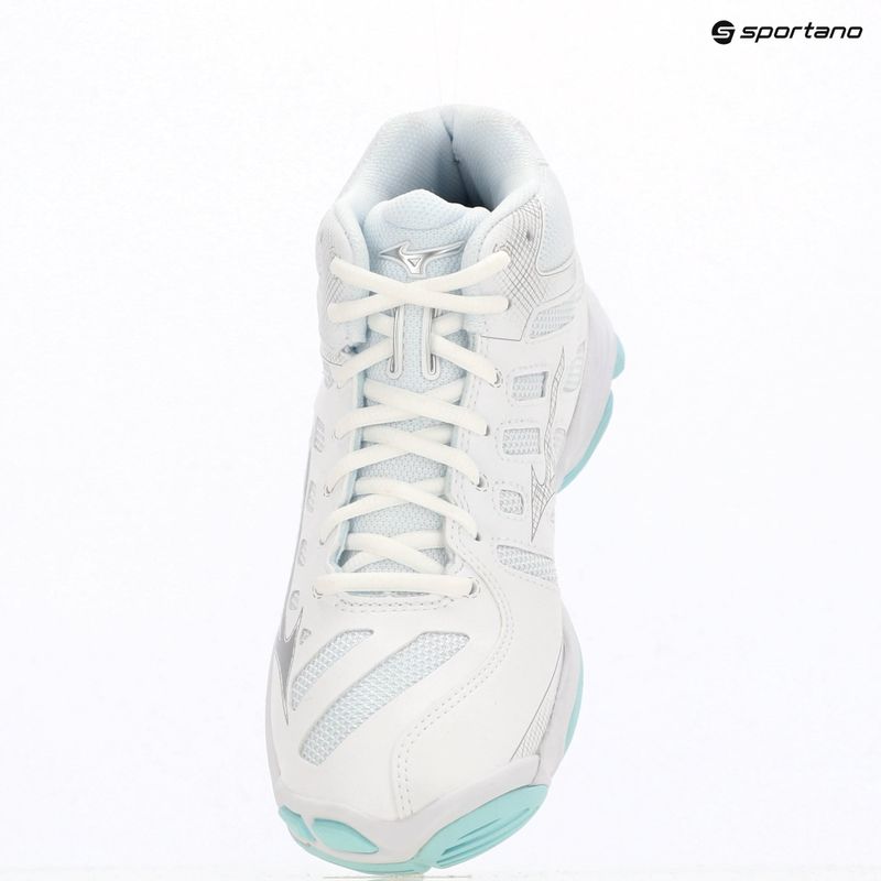 Încălțăminte de volei pentru femei Mizuno Wave Voltage 2 Mid white/blue tint 15
