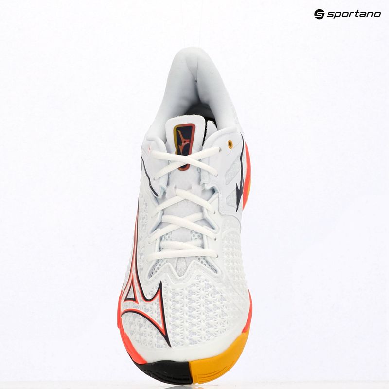Încălțăminte de tenis pentru bărbați Mizuno Wave Exceed Tour 6 AC white/fiery coral 2/citrus 12
