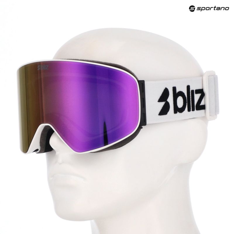 Ochelari de schi Bliz Flow matte white/smoke/pink 7