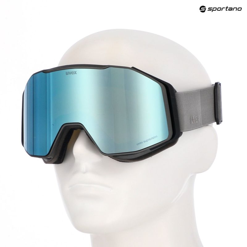 Ochelari de schi UVEX Gravity FM rhino matt/mirror ice/green/clear 6