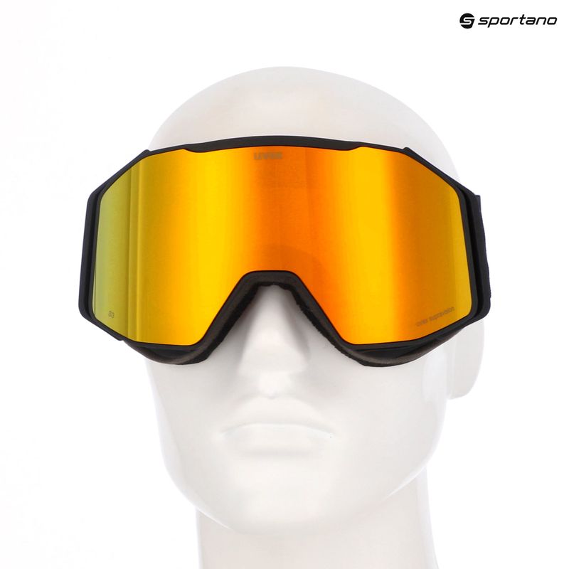 Ochelari de schi UVEX Gravity FM black matt/mirror yellow/orange/clear 6