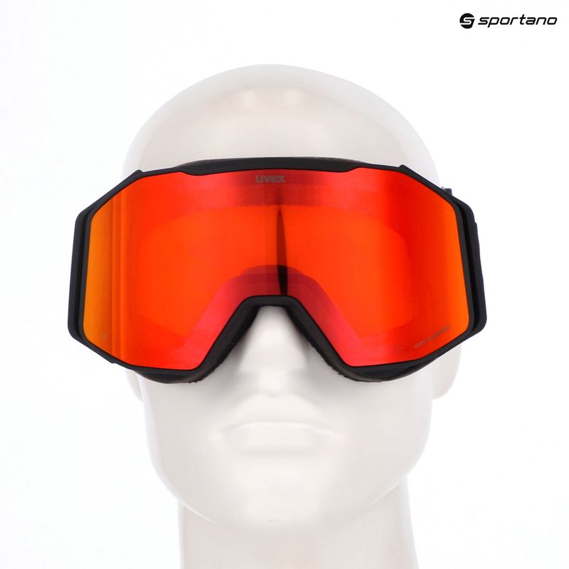 Ochelari de schi UVEX Gravity FM black matt/mirror red/orange/clear 6