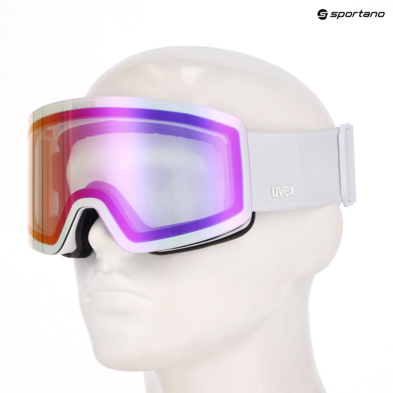 Ochelari de schi UVEX Provoqe V white matt/vario pink mirror 6