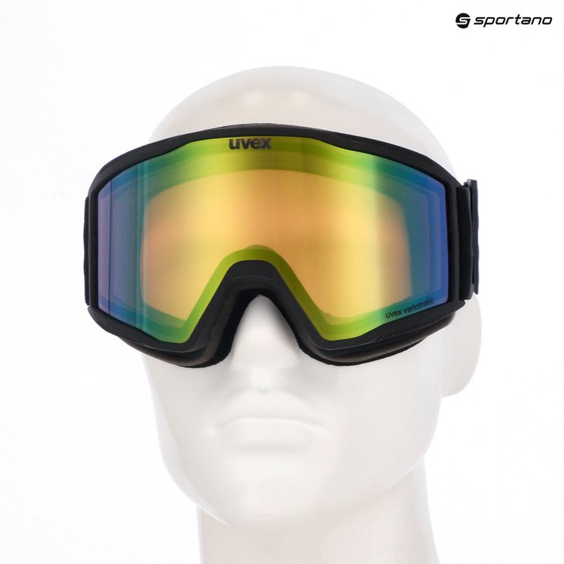 Ochelari de schi Uvex Blast V matt black/vario green mirror 10