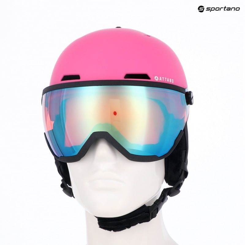 Cască de schi pentru copii ATTABO Avens 2.0 Jr Visor pink 18