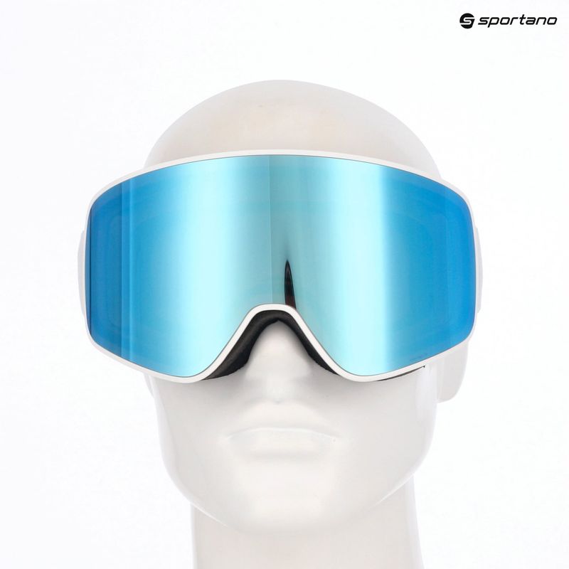 Ochelari de schi Red Bull SPECT Rush white/ice blue snow/smoke with blue mirror 5