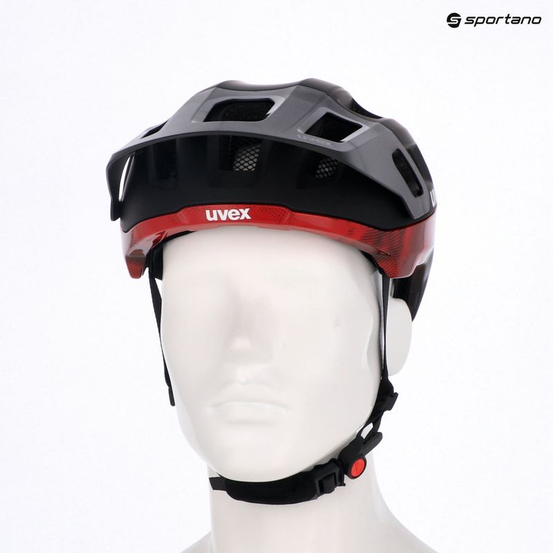 Cască de bicicletă UVEX React MIPS black/ruby red matt 6