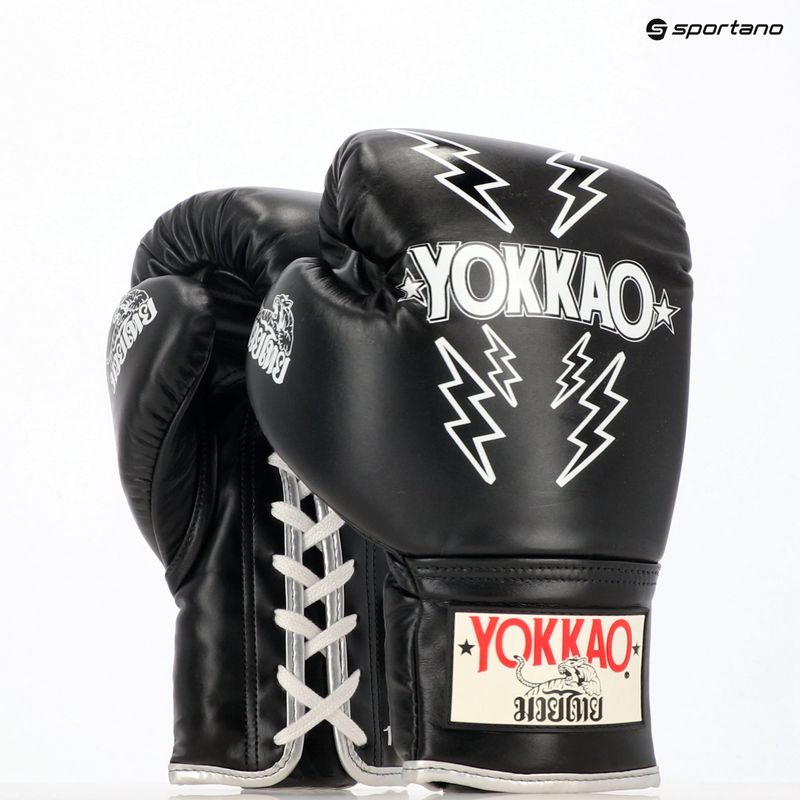 Mănuși de box pentru bărbați YOKKAO Stadium Lace Up black 5
