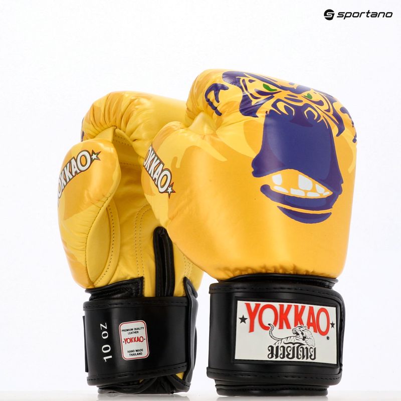 Mănuși de box pentru bărbați YOKKAO Primate yellow 5