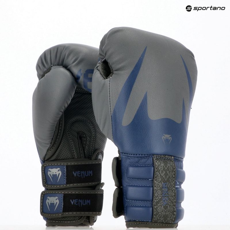 Mănuși de box Venum Reverso Boxing storm grey/royal blue 7