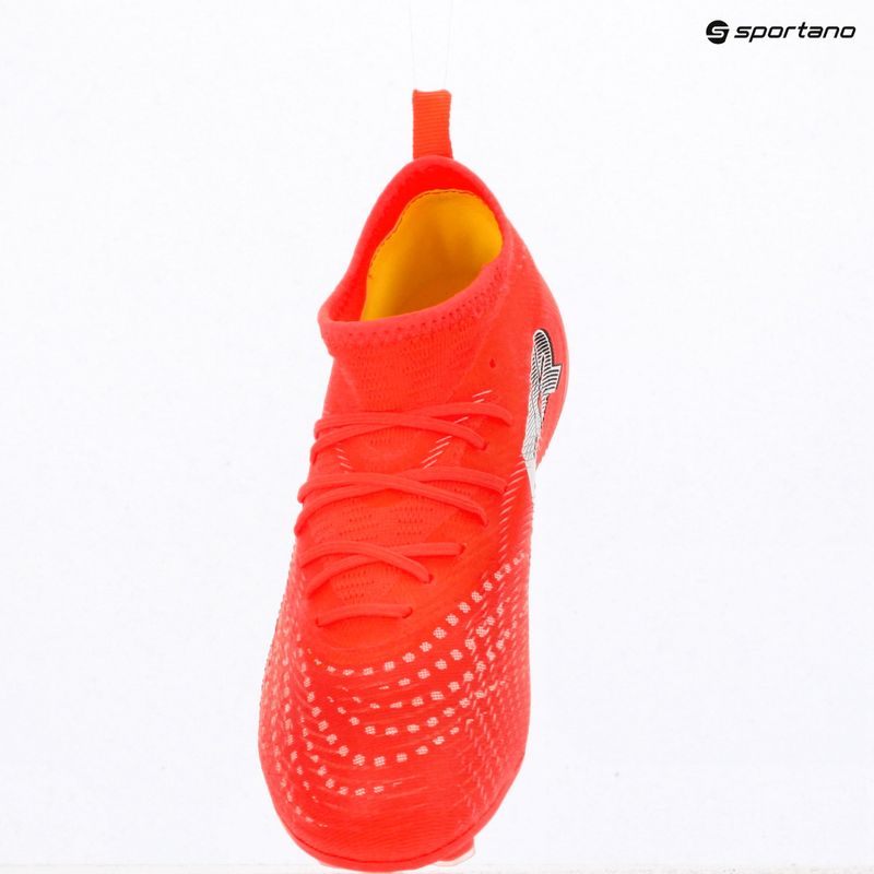 Încălțăminte de fotbal pentru copii PUMA Future 9 Match FG/AG Jr glowing red/puma white/puma black/puma silver 9