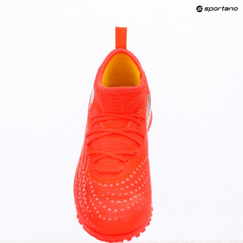 Încălțăminte de fotbal PUMA Future 9 Match TT + Mid Jr glowing red/puma white/puma black/puma silver 10