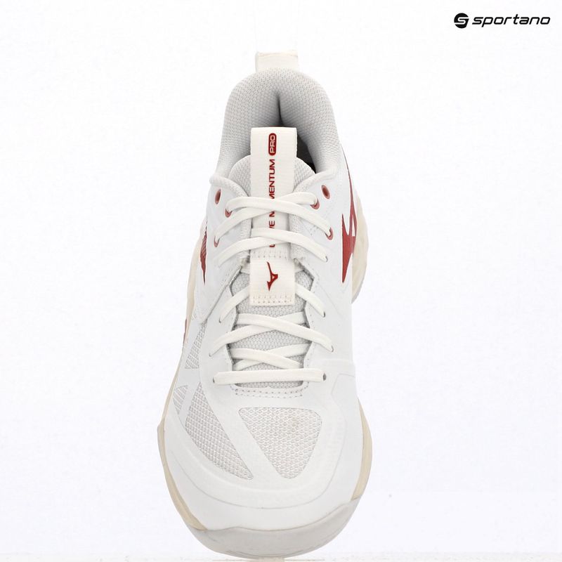 Încălțăminte de volei pentru femei Mizuno Wave Momentum Pro white/rose elegance/lava falls 9