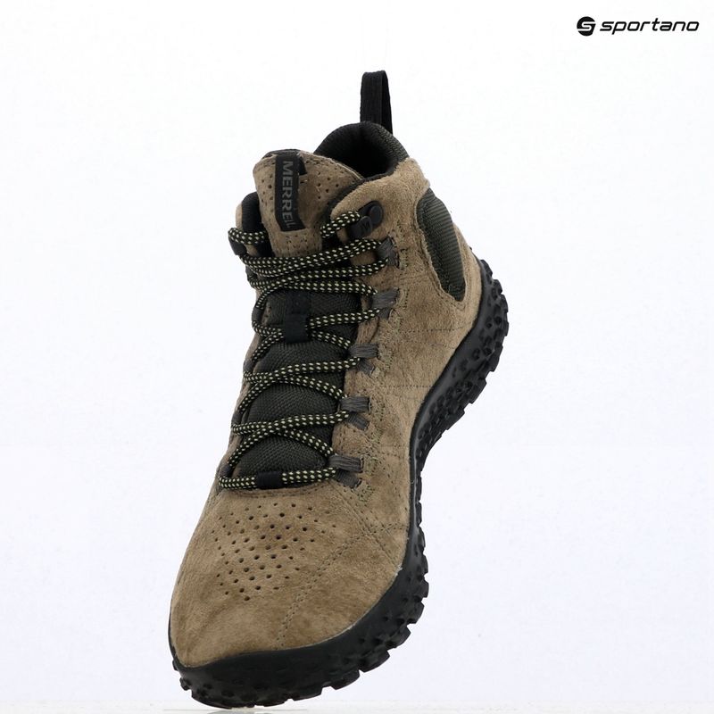 Încălțăminte barefoot pentru bărbați Merrell Wrapt Mid WP olive/black 9