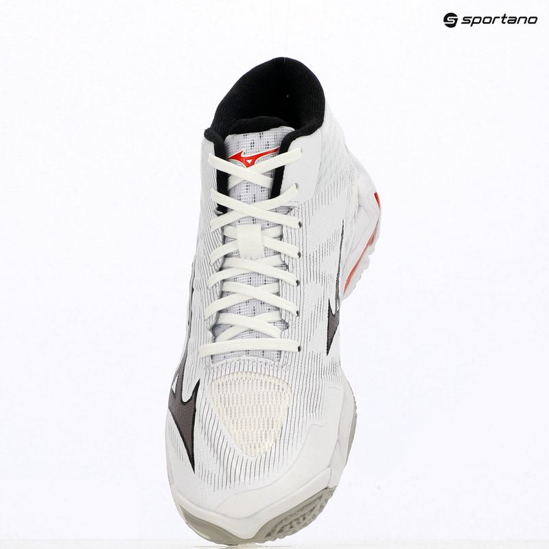 Încălțăminte de volei Mizuno Wave Lightning Elite Mid white/black/fiery red 9