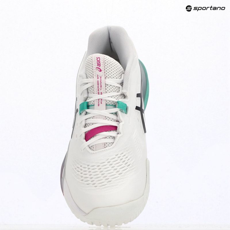 Încălțăminte de tenis pentru bărbați ASICS Gel-Resolution X white/aurora green 9