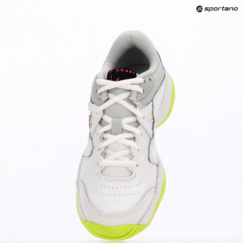 Încălțăminte de tenis pentru copii Nike Court Lite 2 Jr white/hot lime/grey fog/laser fuchsia 6