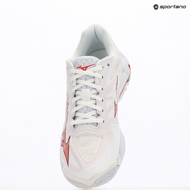 Încălțăminte de volei pentru femei Mizuno Wave Lightning Elite white/rose elegance/lava falls 12