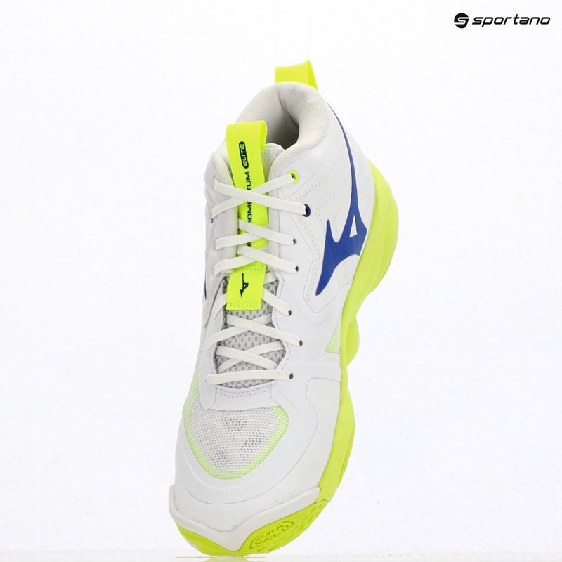 Încălțăminte de volei Mizuno Wave Momentum Elite Mid white/lightning yellow/dazzling blue 12