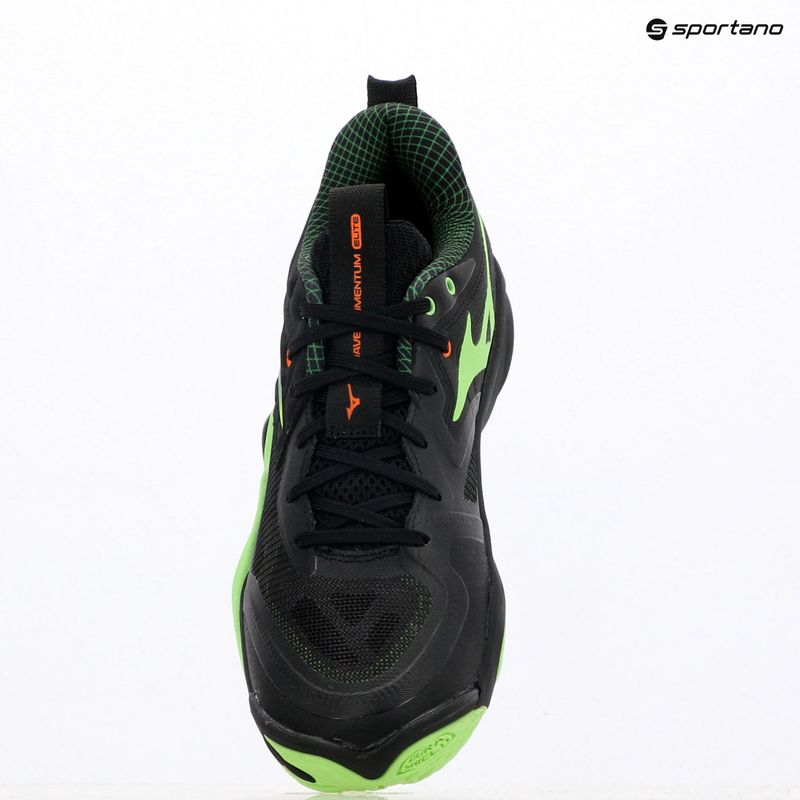 Încălțăminte de volei Mizuno Wave Momentum Elite black/glowing apple/mandarin orange 9
