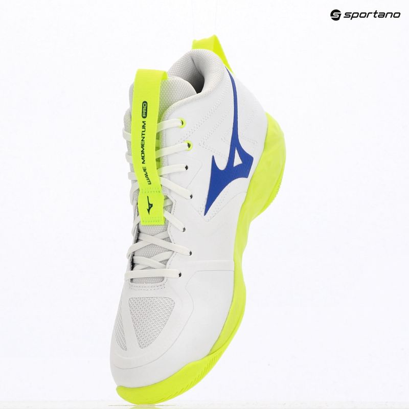Încălțăminte de volei Mizuno Wave Momentum Pro Mid white/lightning yellow/dazzling blue 12