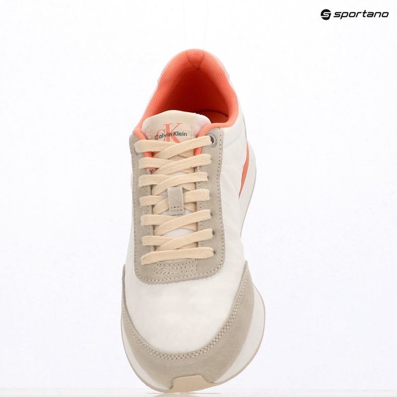 Încălțăminte pentru femei Calvin Klein YW0YW01990 Retro Runner Lace Up Nylon Mg brilliant white/light cashew/pink 9