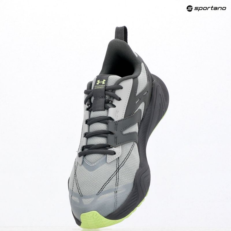 Încălțăminte de antrenament pentru bărbați Under Armour Charged Commit TR 5 mod gray/castlerock/lumos lime 9