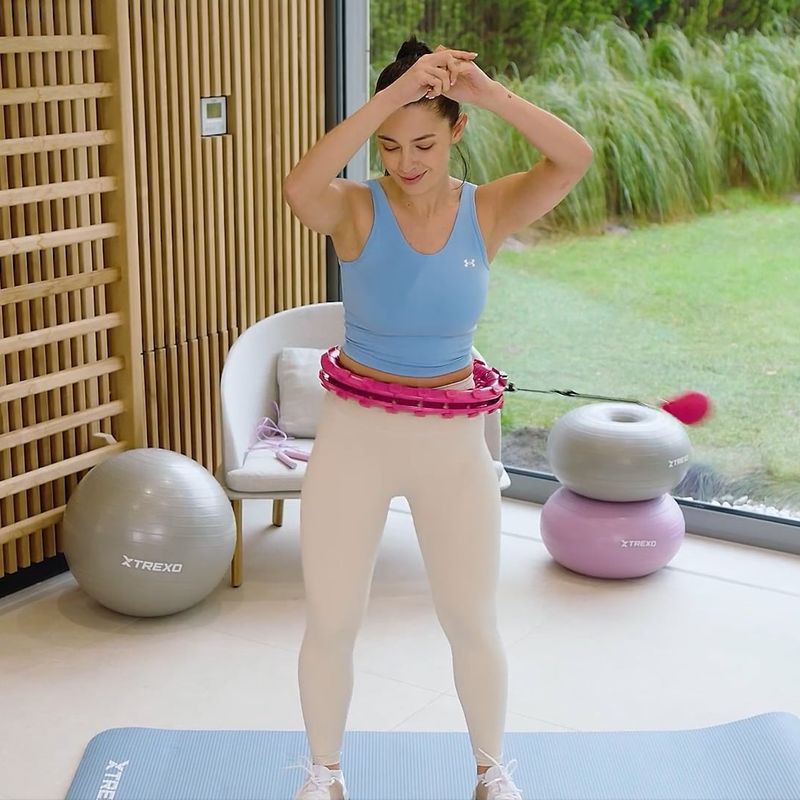 Hula hoop cu greutate XTREXO TXO-B4Z036-PK roz 11