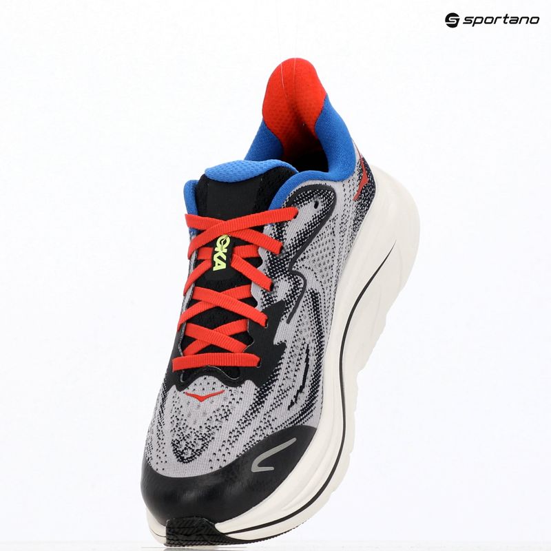 Încălțăminte de alergare pentru copii HOKA Clifton 10 foggy grey/black 10