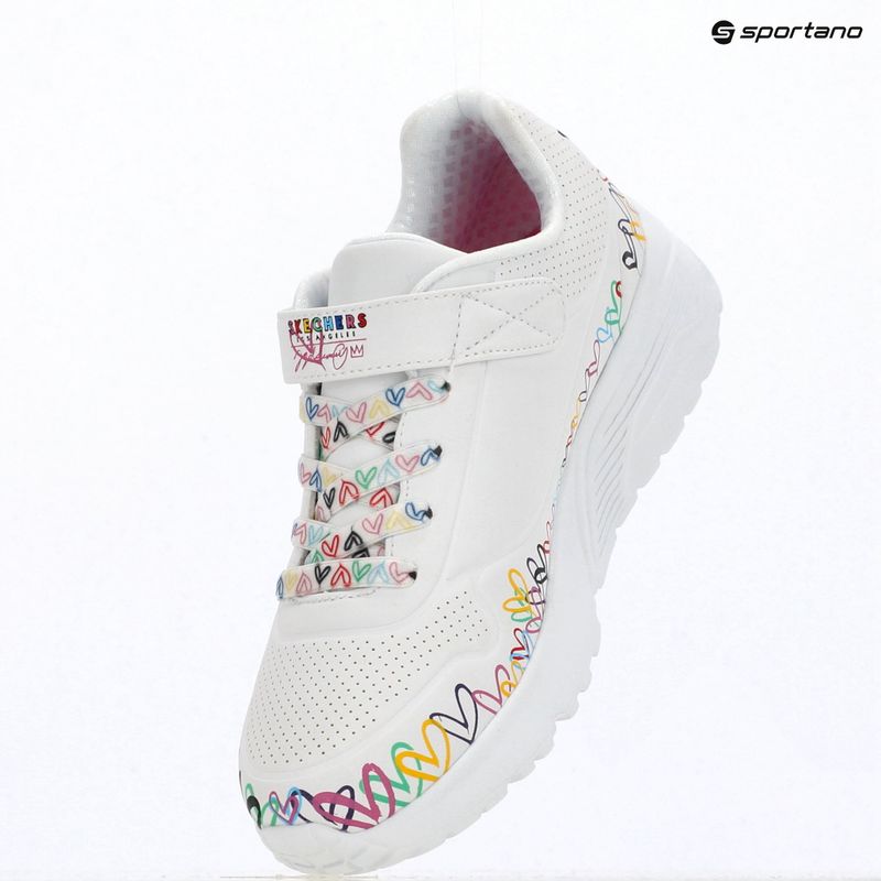 Încălțăminte pentru copii SKECHERS Uno Lite Heart Craze white/multi 3
